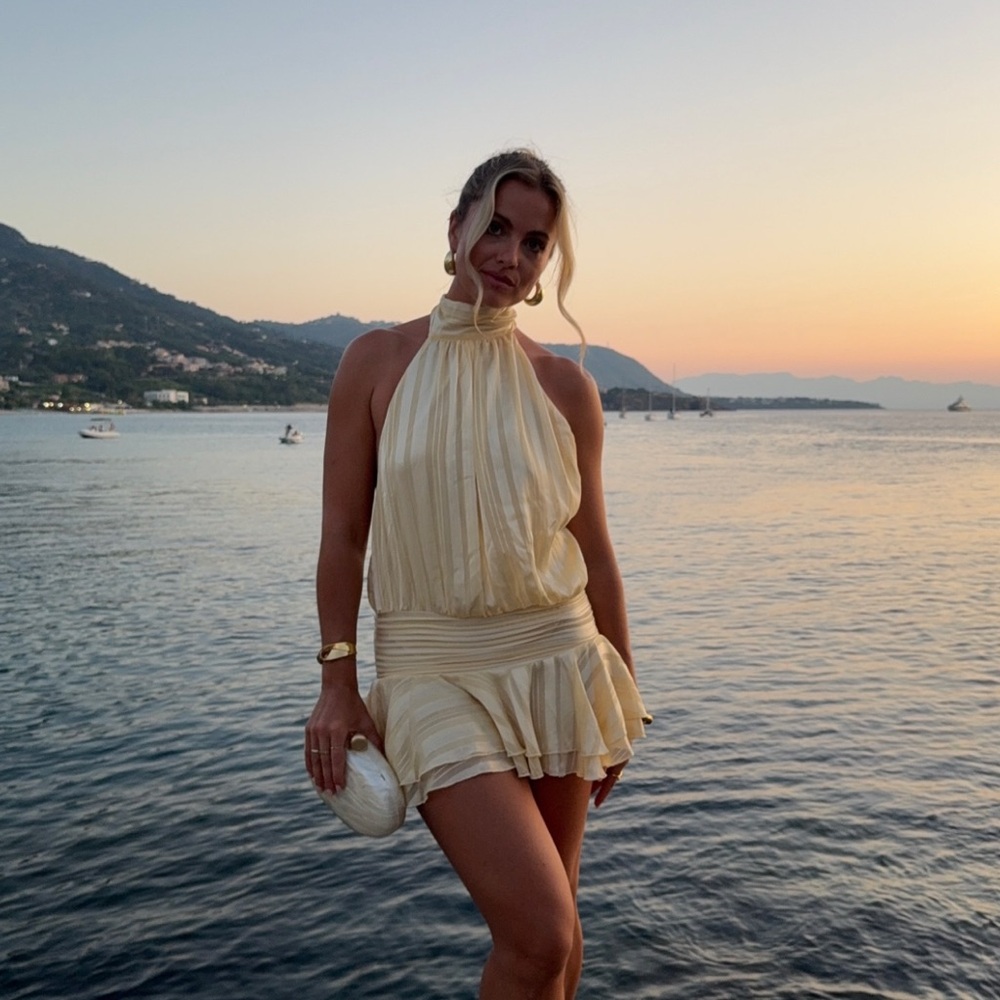 Peppermayo Cream Mini Dress